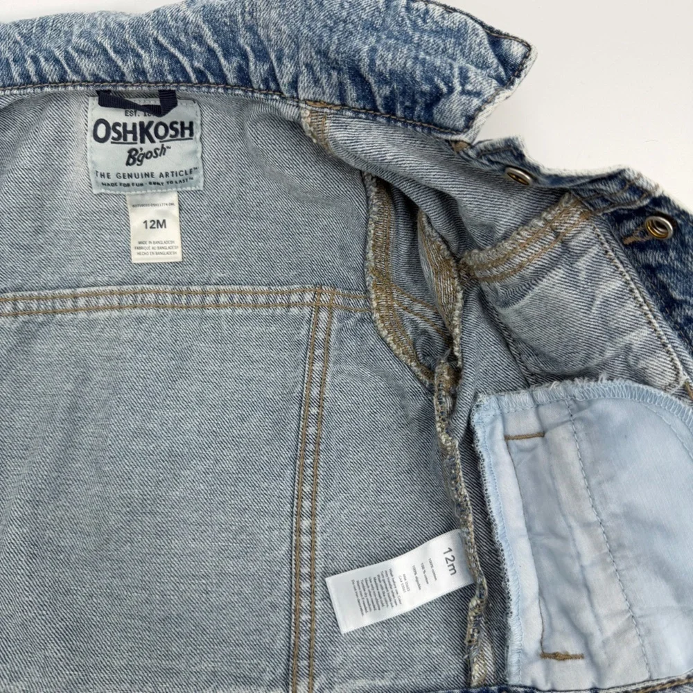 NWT OshKosh B'gosh Blue Denim Jacket size 12m